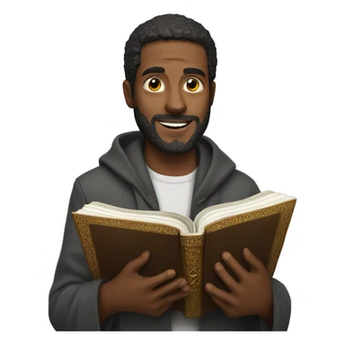 Man holding quran  sticker