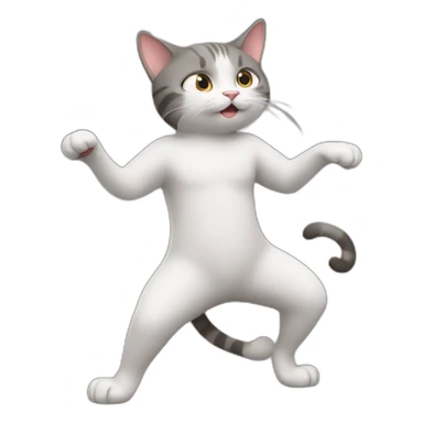 Cat dance the macarena sticker