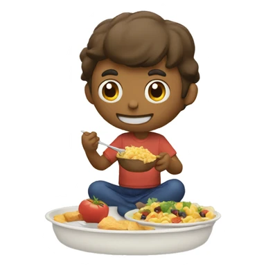 Vagabundo comiendo sticker