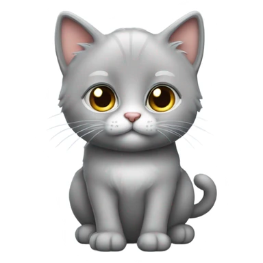 Petit chat gris migon sticker