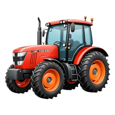 červeny moderny zetor forterra  traktor sticker
