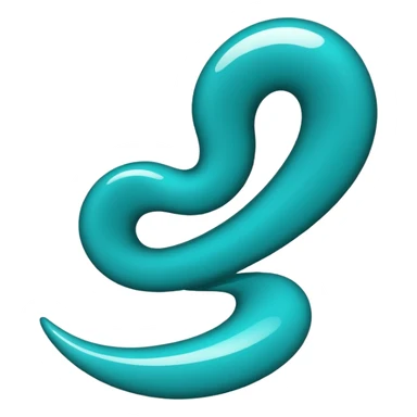 Swirl / Exclamation mark the colur teal sticker