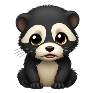 dark ferret sad sticker