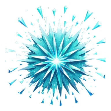 Glitter Cian Explosion sticker