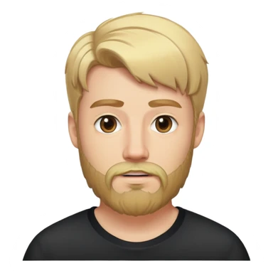 Mr Beast with blonde hair and beard sticker