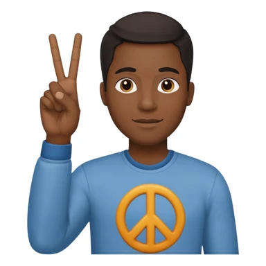 BLAD guy holding up peace  sticker