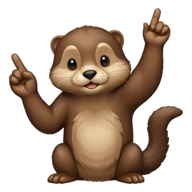 i want you make this otter 🦦 rise middle finger sticker