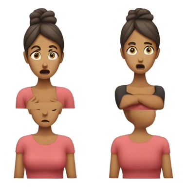 woman looking very stressed  sticker