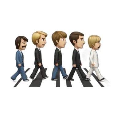 4 man abbey road sticker