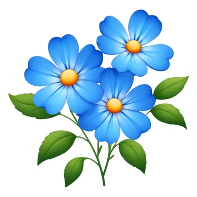 Beatiful blue flowers  sticker