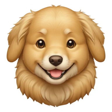 Cream coloured golden retriever sticker