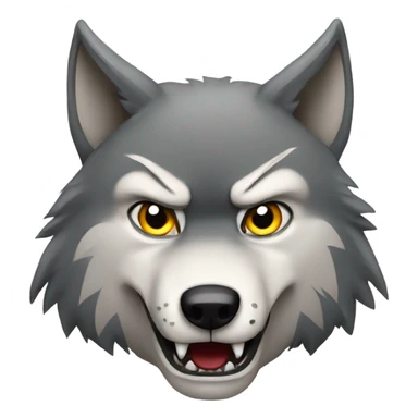angry wolf  sticker
