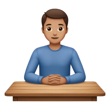 uma pessoa sentada em uma mesa sticker