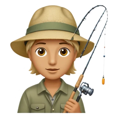 Someone fishing. sticker