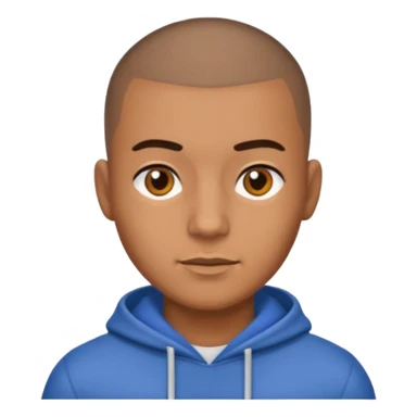 brown skin latino male with buzz cut  sticker