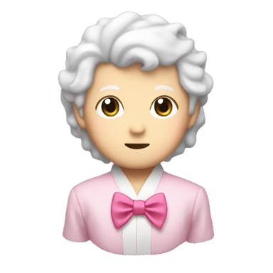 Satoru Gojo with pink bow sticker