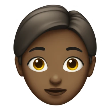 Girl with an oversized head sticker