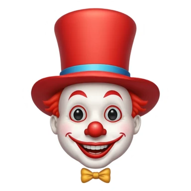 Clown with big top hat sticker