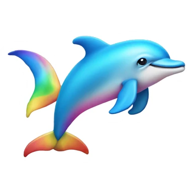 Rainbow Dolphin Full Body sticker