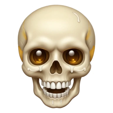 Skull smiling sweat drip sticker