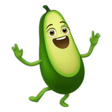 dancing avocado sticker