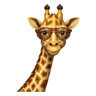 giraffe head and body wtih sunglasses  sticker