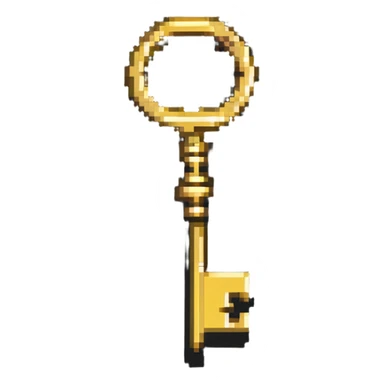 golden key treasure sticker