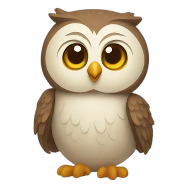 happy owl sticker