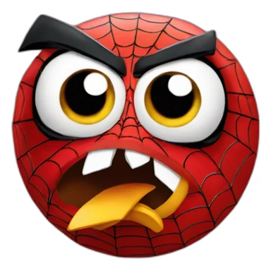 Angry birds spider man sticker