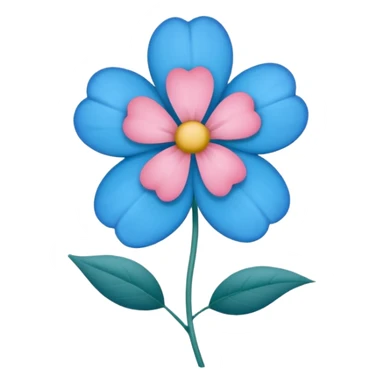 Apena faça uma Flor de uma cor azul q nem uma rosa mucha sticker