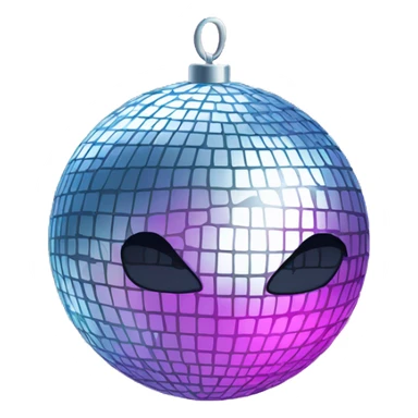 disco ball with bow on it sticker