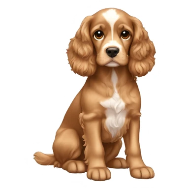 the boy is a light brown cocker spaniel sticker