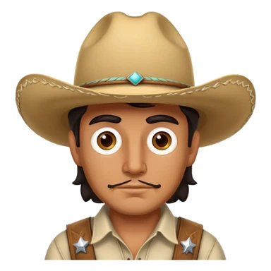 mexican man with cowboy hat sticker