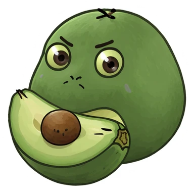Bloody avocado sticker