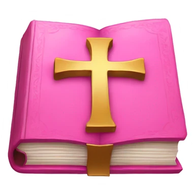 Pink Bible with cross on it sticker