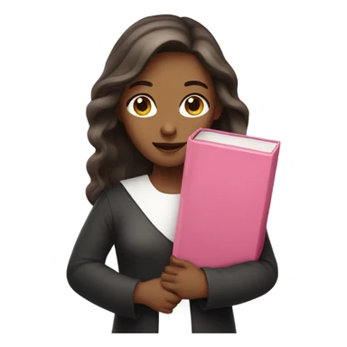 Woman holding a pink bible with cross sticker