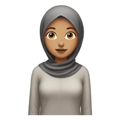 Muslim girl with brown hair sticker