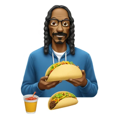 Snoop dog eating a taco sticker