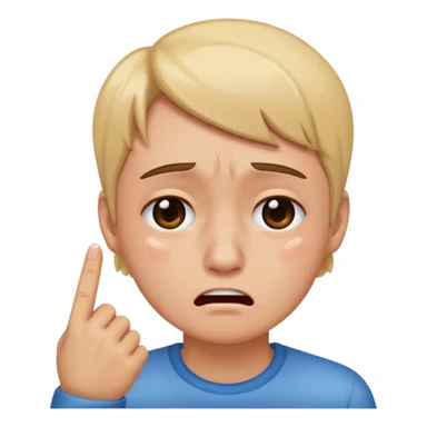 Pointing while crying  sticker