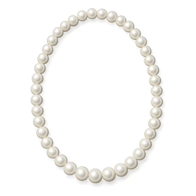 white pearl necklace sticker