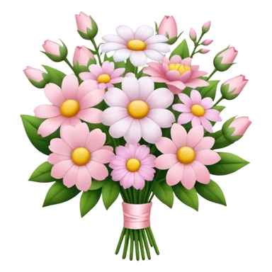 pale pink flower bouquet  sticker