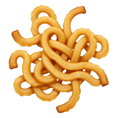 a single curly fry sticker