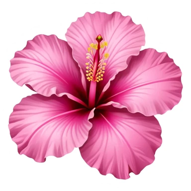 Pink hibiscus flower sticker