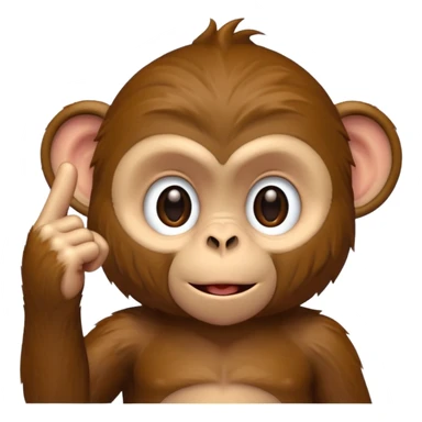 a moneky sticking bad finger up sticker