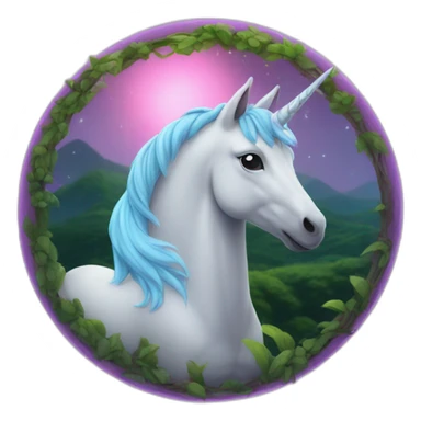 Licorne leva néon  sticker