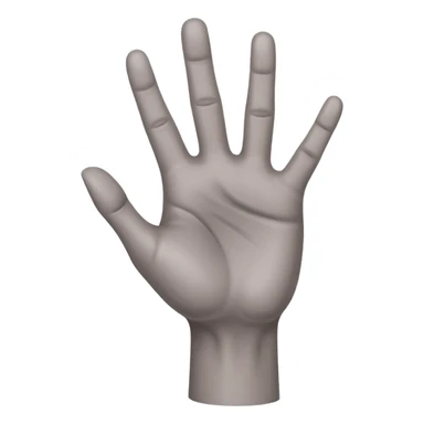 front angle view of a grey colored arm and 5-fingered hand reaching out sticker