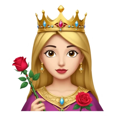 woman, arab, rose, scepter sticker