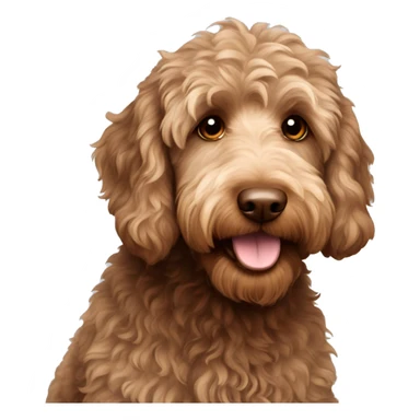 brown australian labradoodle sticker