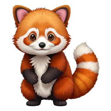 Red Panda 2d bye bye cute sticker