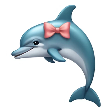 Dolphin with a bow sticker